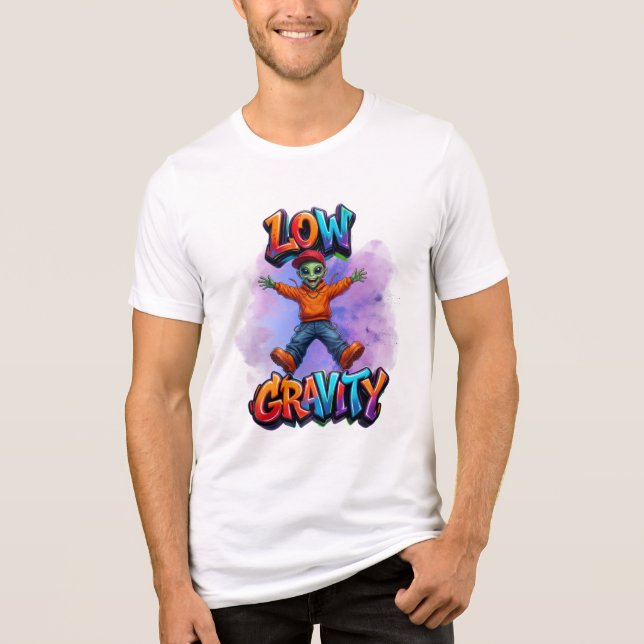 Design de Humor Espacial Alien Divertido de Baixa  (Frente)