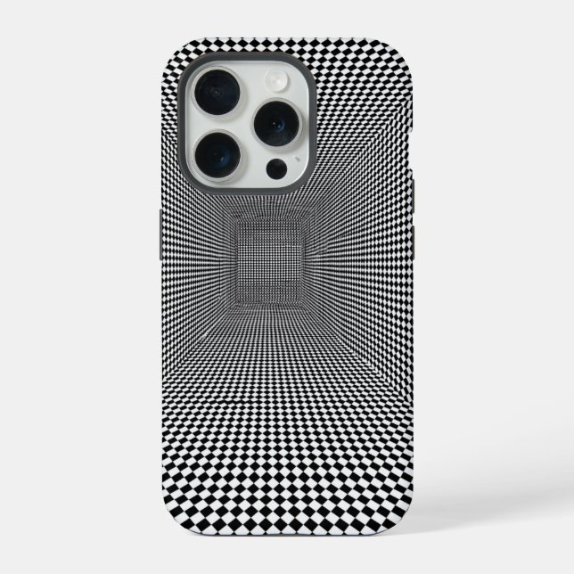Design de Ilusão Óptica Preto e Branco (Verso)