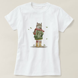 Design de ilustração de gato bonito - camiseta