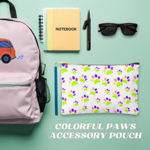 Design de Impressão Colorida da Pata de Cão, Cores