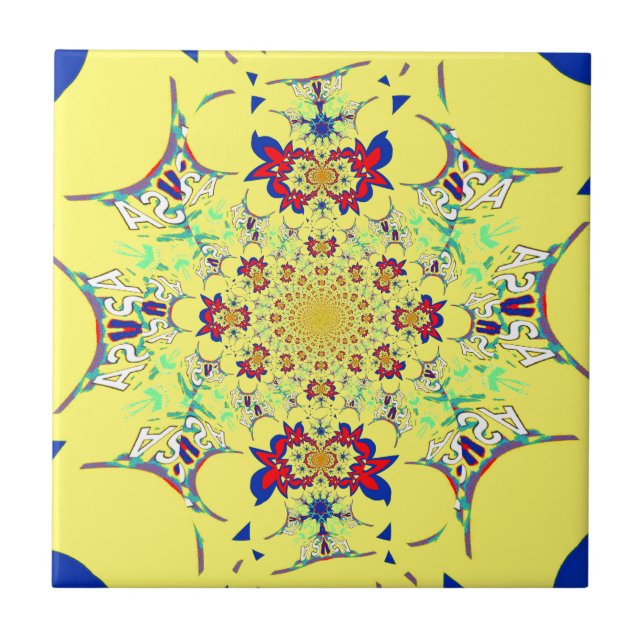 Design de Impressão de Arte com Damasco Brilhante  (Frente)