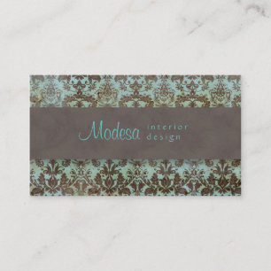 Design de interiores do cartão de visita do