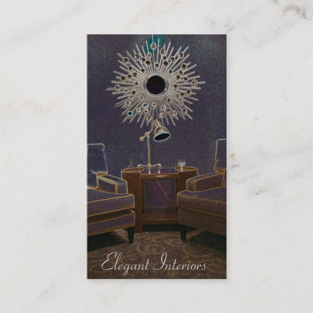 Design de interiores/modelo de cartão de negócios (Frente)