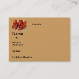 DESIGN de lagosta cartão de visita
