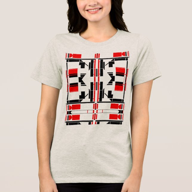 Design de Linhas de Formas Simétricas de Preto Ver (Frente)