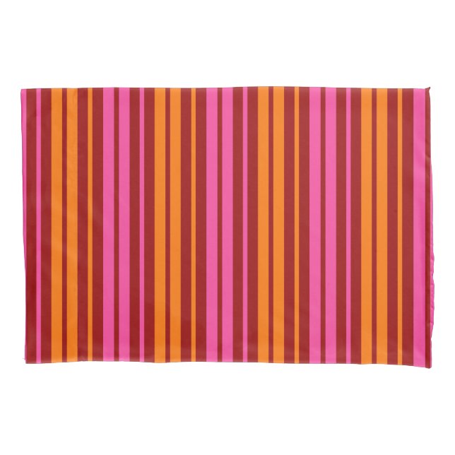 Design de Listras Verticais Laranja Rosa   (Frente)