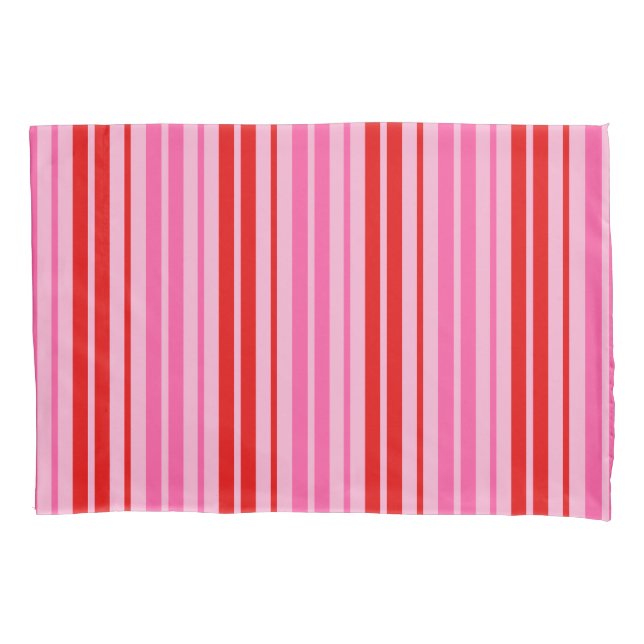 Design de Listras Verticais Rosa de Chiclete Verme (Frente)