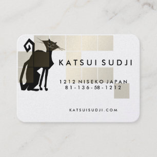 Design de logotipo Cat - Cartão de visita Dourado