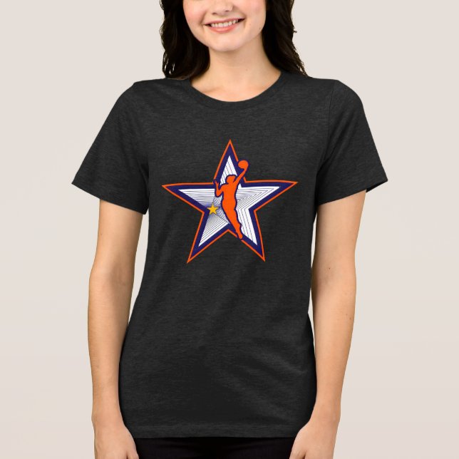 Design de Logotipo da Silhueta Estrela de Basquete (Frente)
