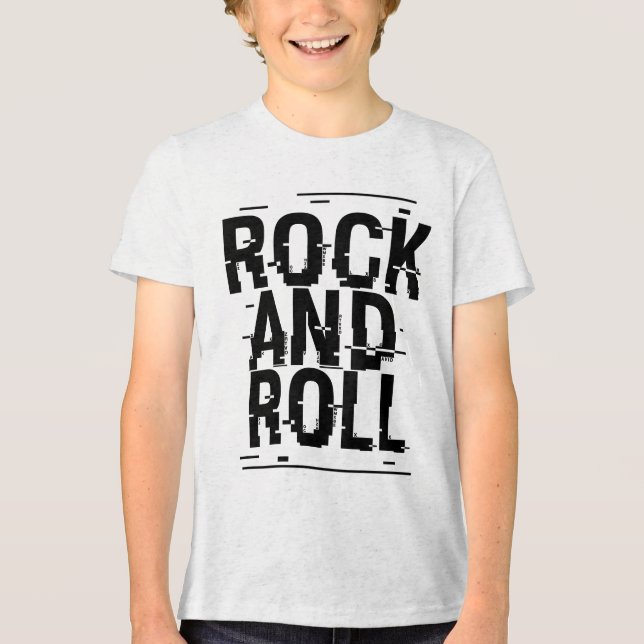 design de logotipo tipográfico de Rock and Roll (Frente)