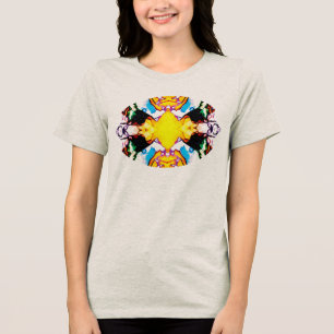 Design de Mandala Amarelo com Cor Verde Azul Preto
