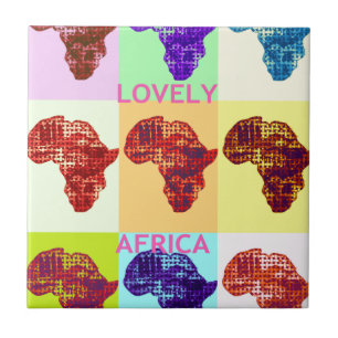 DESIGN de mapa colorido de ÁFRICA LOVELMENTE