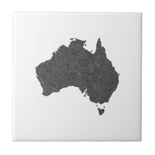 Design de Mapa da Austrália com Fronteiras Ocultas