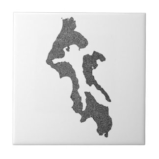 Design de Mapa do Condado da Ilha Whidbey