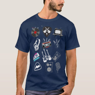 Design de marinho de camiseta para amante de músic