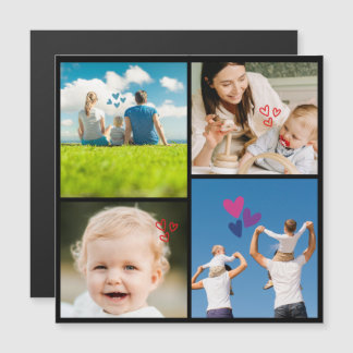 Design de memória de quatro fotos personalizado po
