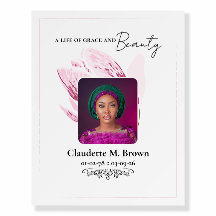 Design de Memorial Minimalista com Magnólia Rosa e
