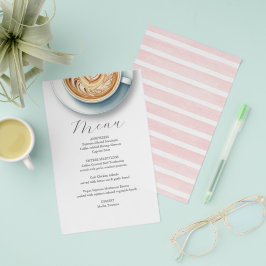 Design de Menu de Cafeteria Rosa