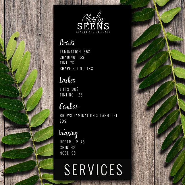 Design de Menu de Tratamento de Salão de Beleza Pr (Criador carregado)