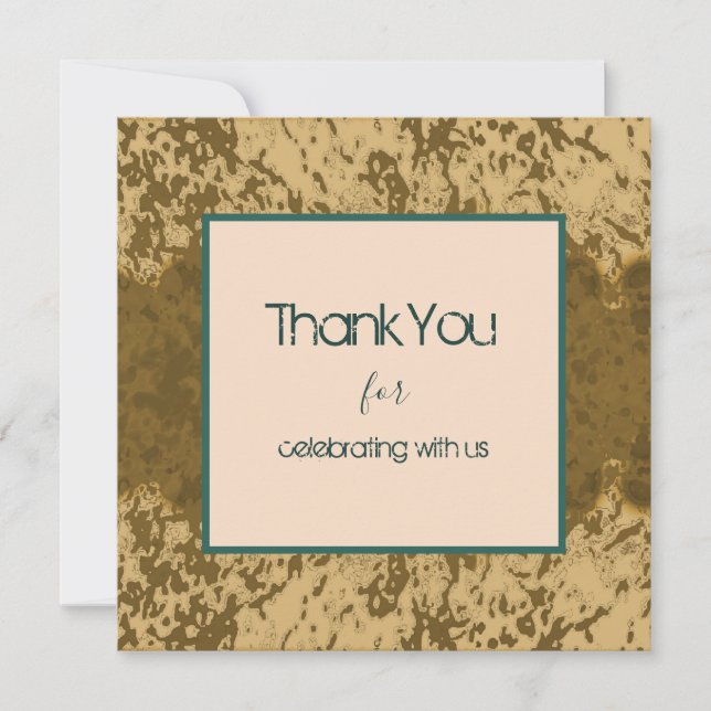 Design de Moldura Teal com respingos Rústicos Boho (Frente)