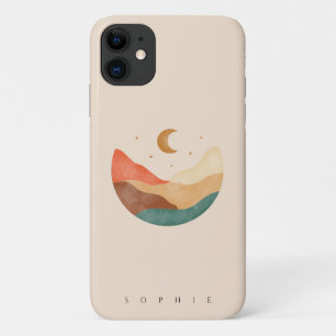 Design de montanha Boho com capas de iphone monogr