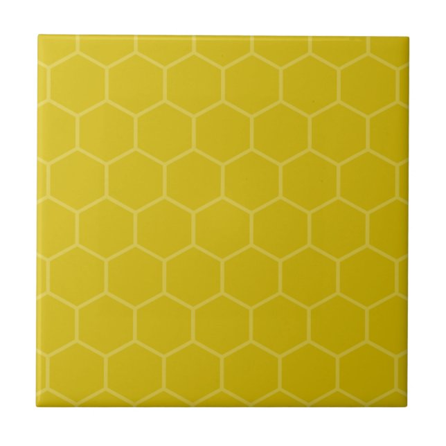 design de mosaico geométrico Dourado hexágono (Frente)