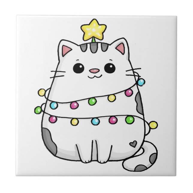 design de Natal de gato fofo (Frente)