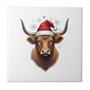 Design de Natal de Vaca das Terras Altas Vintage c
