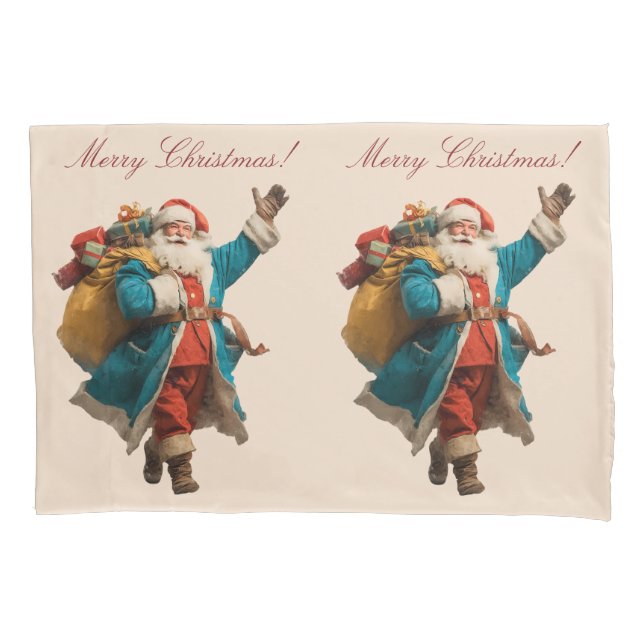 Design de Natal Personalizado com Papai Noel Vinta (Frente)