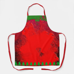 Design de Natal Red Green Apron, Prons de Natal