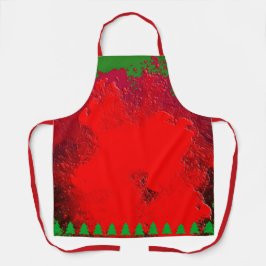 Design de Natal Red Green Apron, Prons de Natal