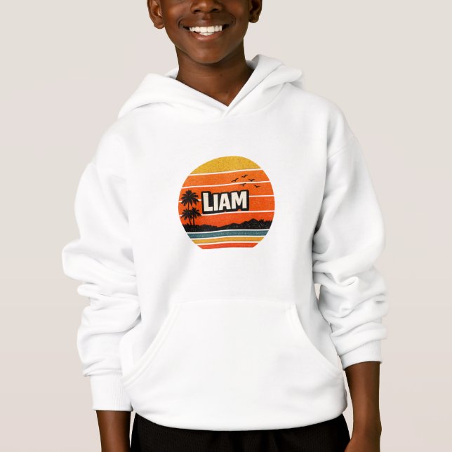 Design de Nome Personalizado Liam Retro (Frente)