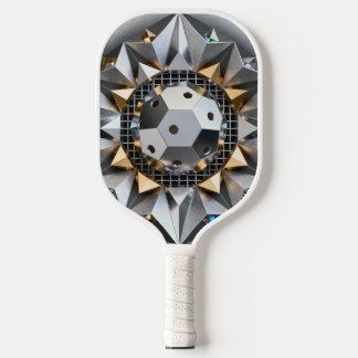 Design de Núcleo de Pickleball Metálico Geométrico