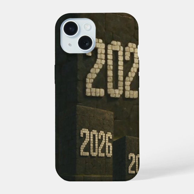 Design de Número 3D para Ano Novo 2026 (Verso)