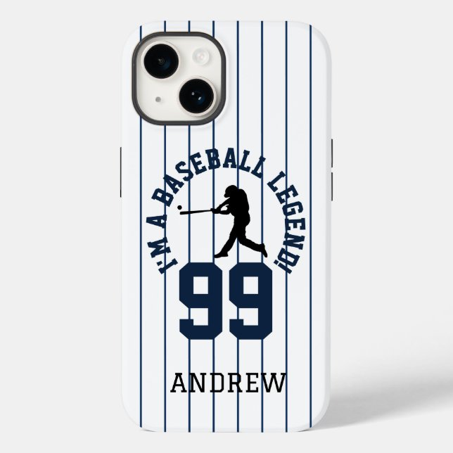 Design de Número de Jersey de Beisebol com Listras (Verso)