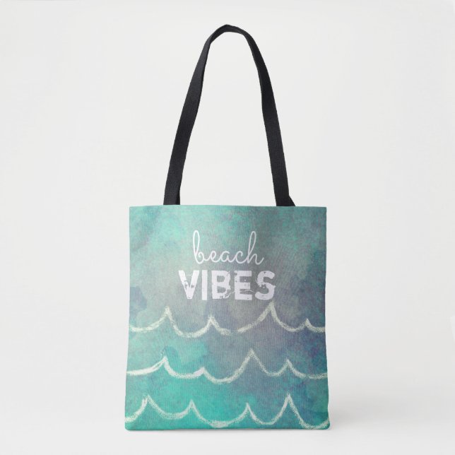 design de oceano de tote personalizado tropical (Frente)