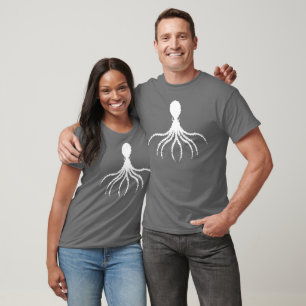 Design de Octopus Distinto - Camisa T Escura Básic