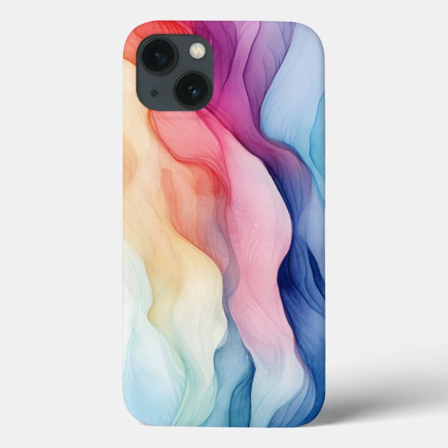 Design de Onda Rainbow Watercolor (Verso)