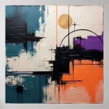 Design de onda retrorreflectora 03 - Papel Poster