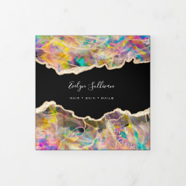 Design de Opal na Brochura de três dobras pretas