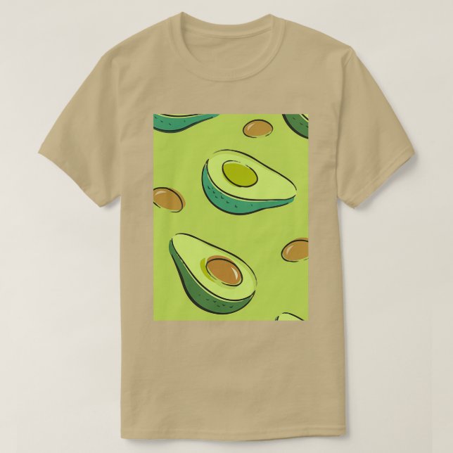 Design de Ornamento Exótico Avocado Camisa Clássic (Frente do Design)