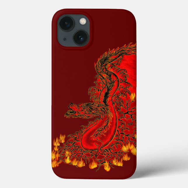 Design de ouro e vermelho do Dragão da China (Verso)