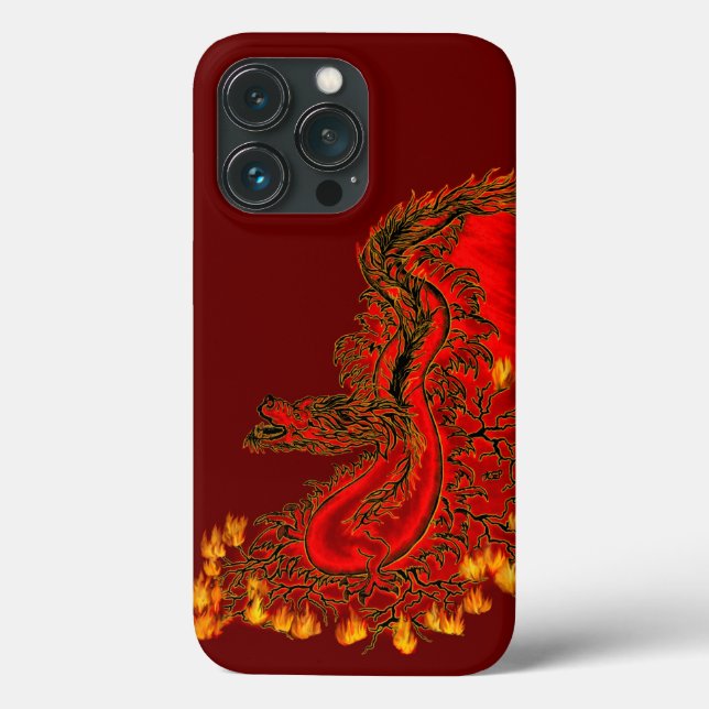Design de ouro e vermelho do Dragão da China (Verso)