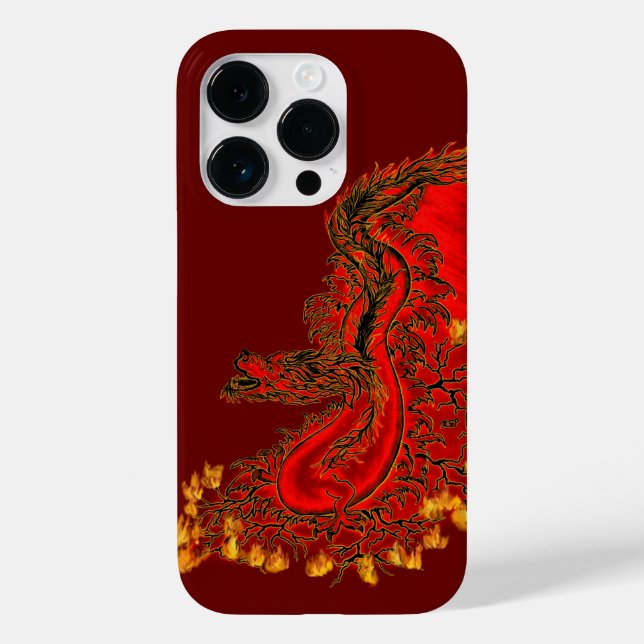 Design de ouro e vermelho do Dragão da China (Verso)