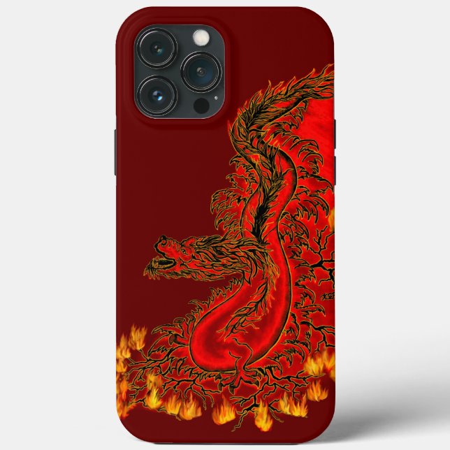 Design de ouro e vermelho do Dragão da China (Verso)