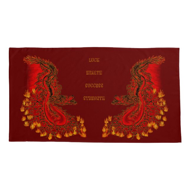 Design de ouro e vermelho do Dragão da China (Verso)
