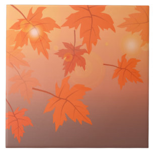 Design de outono com folhas de maple e efeito de c