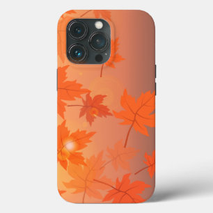 Design de outono com folhas de maple e efeito de c