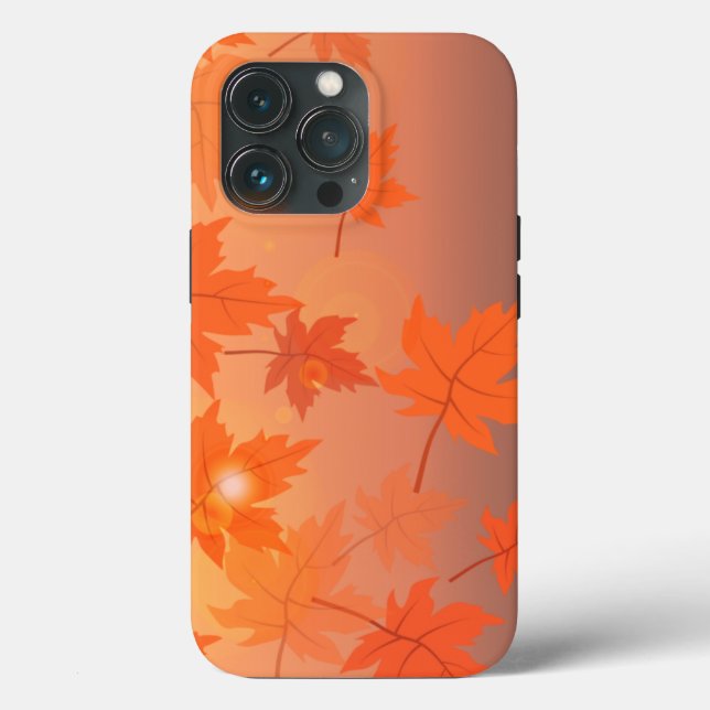 Design de outono com folhas de maple e efeito de c (Verso)