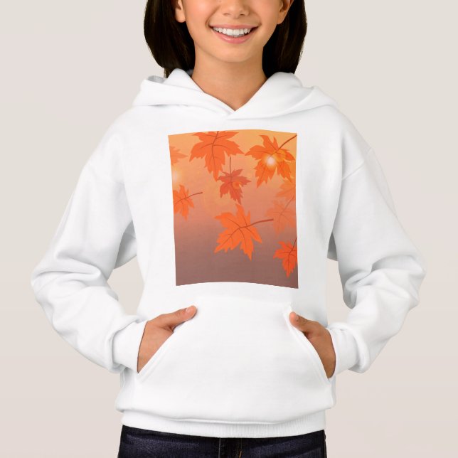Design de outono com folhas de maple e efeito de c (Frente)